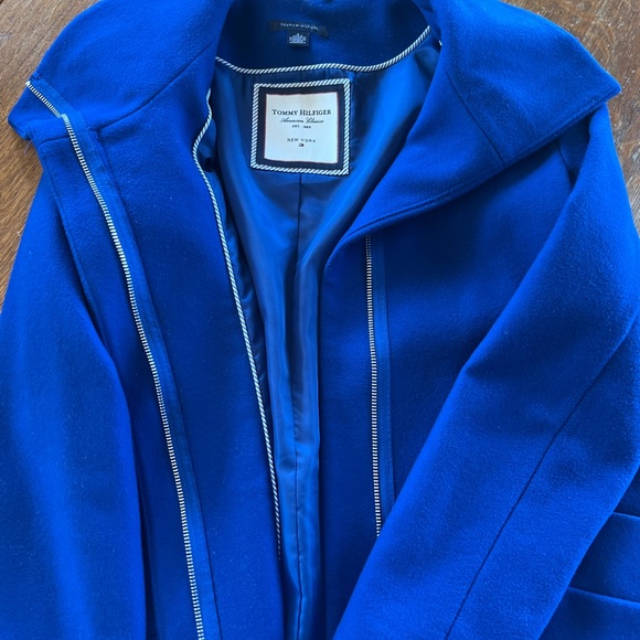 Cobalt blue Tommy wool coat - Picture 3 of 3